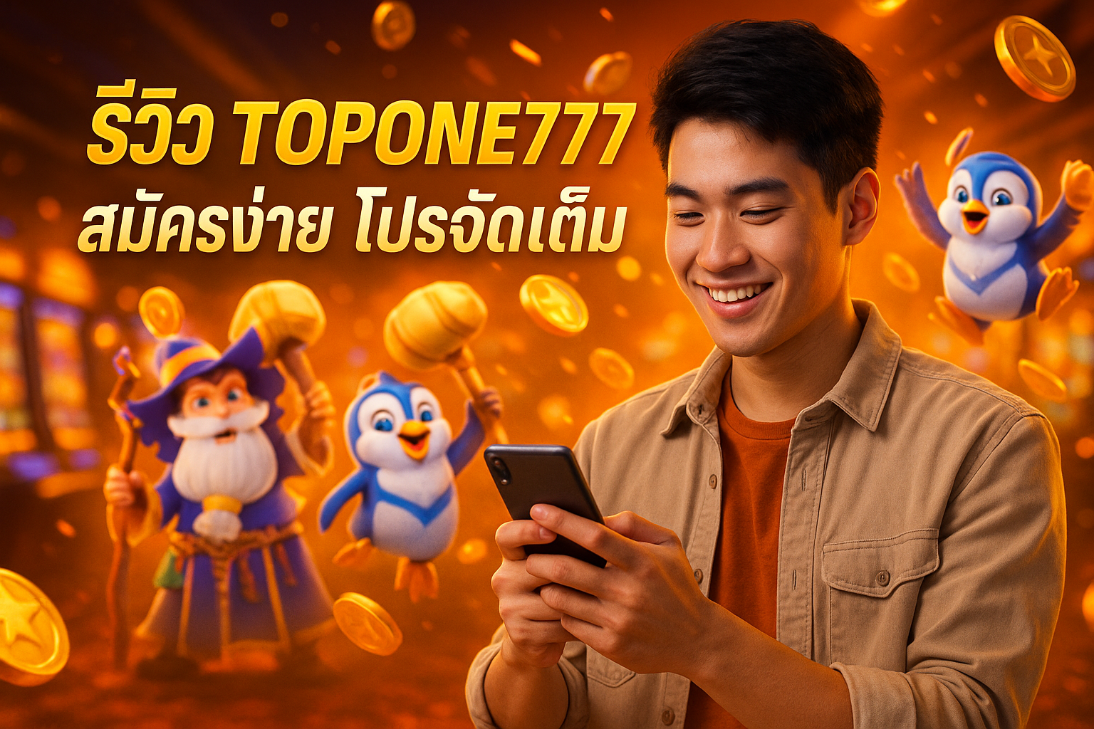 รีวิว TOPONE777 สมัครง่าย โปรจัดเต็ม